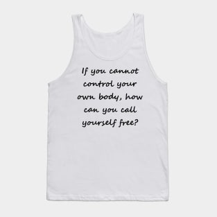 Call yourself free (front, black lettering, script font) Tank Top